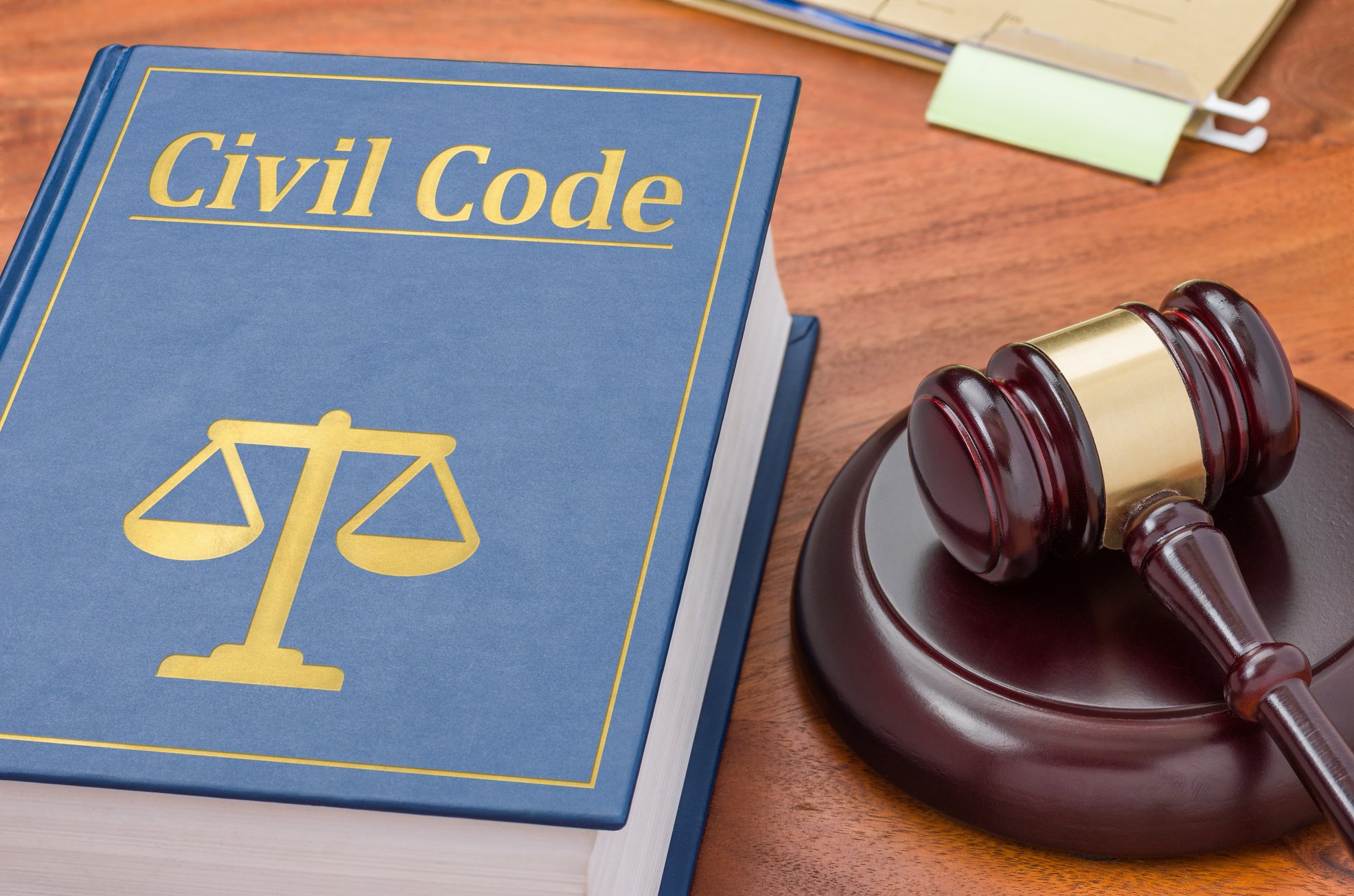 Law book with a gavel - Civil Code